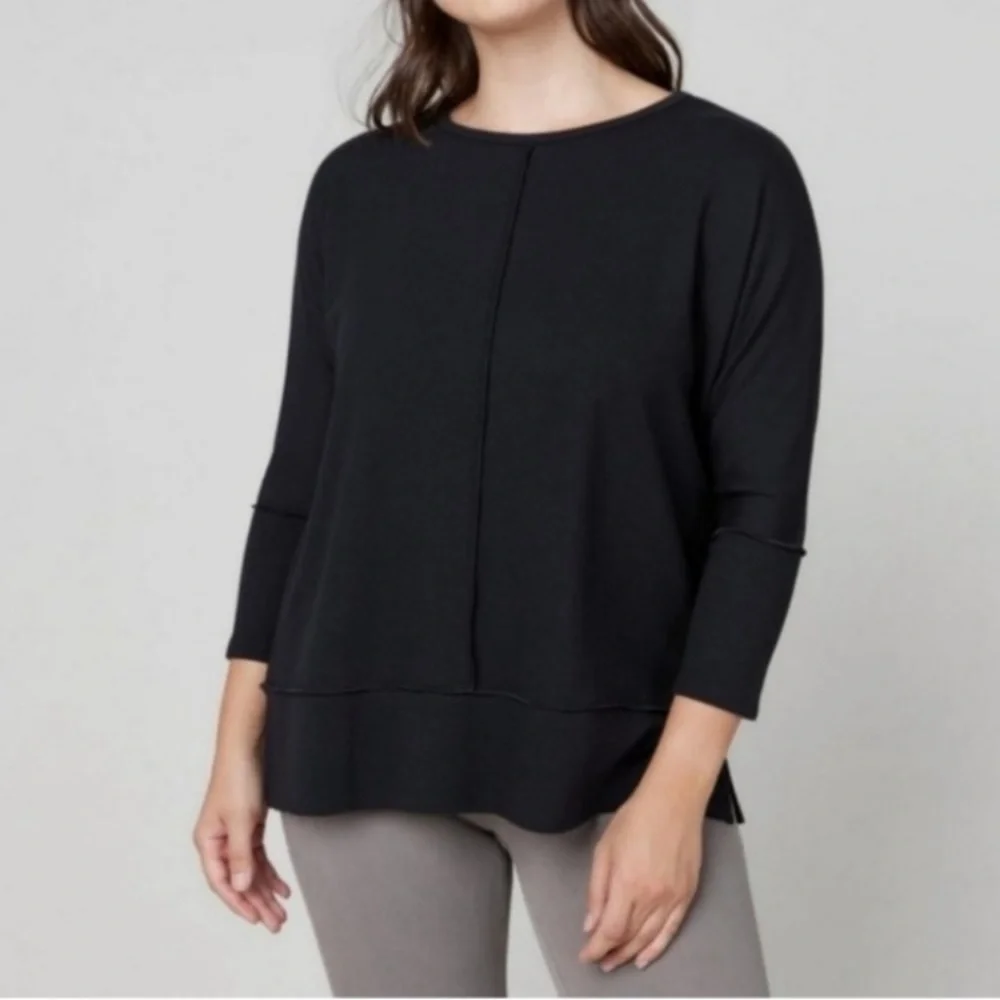 Spanx black perfect length dolman 3/4 sleeve top womens 2X